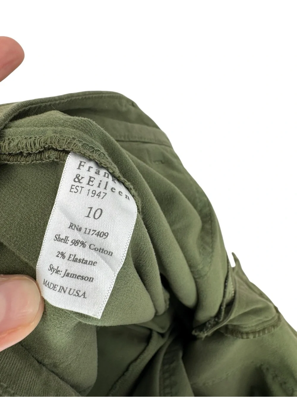 Frank & Eileen Jameson Jogger‎ Womens Italian Performance Utility Linen 10